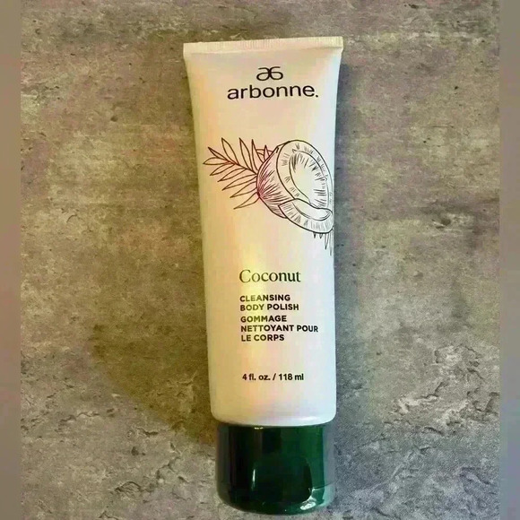 NWT Arbonne Coconut Soft&Smooth Body Gift Set Body Oil & Cleansing Body Polish - Picture 5 of 8